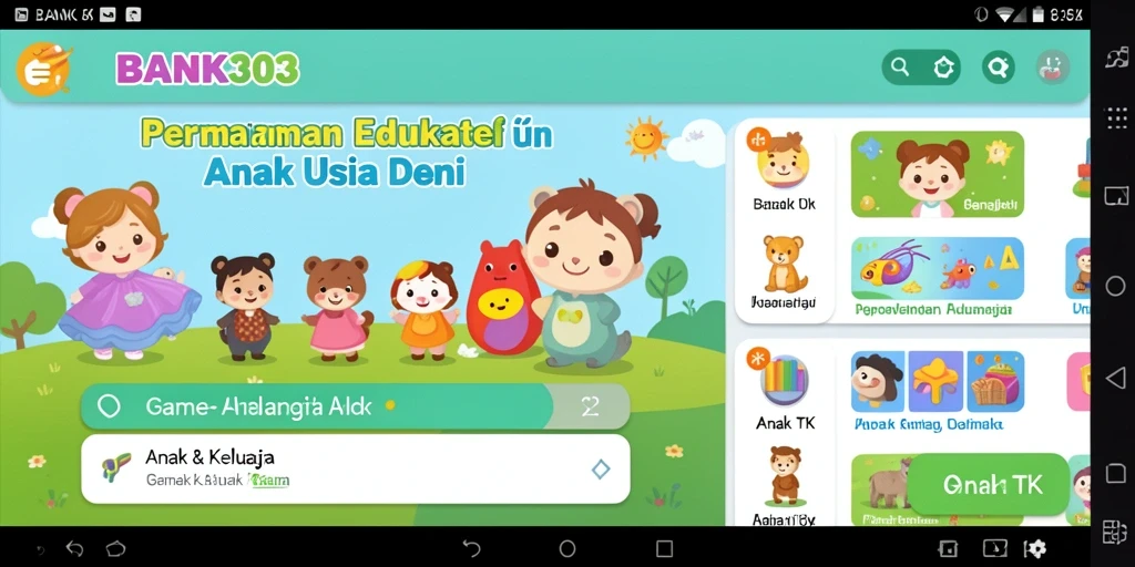 Tampilan menarik dari antarmuka Game Anak TK BANK303.