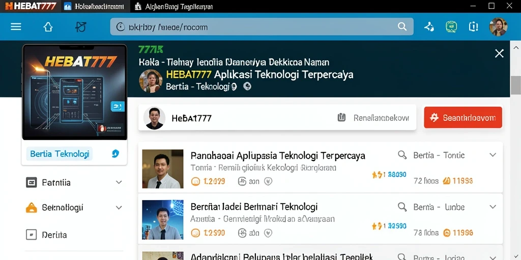 Tampilan antarmuka HEBAT777 yang menarik dan fungsional.