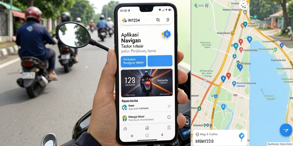 Antarmuka aplikasi IN1234 menampilkan peta dan informasi cuaca terkini.