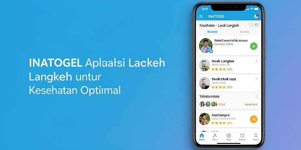 Antarmuka aplikasi INATOGEL yang menampilkan pelacakan langkah.