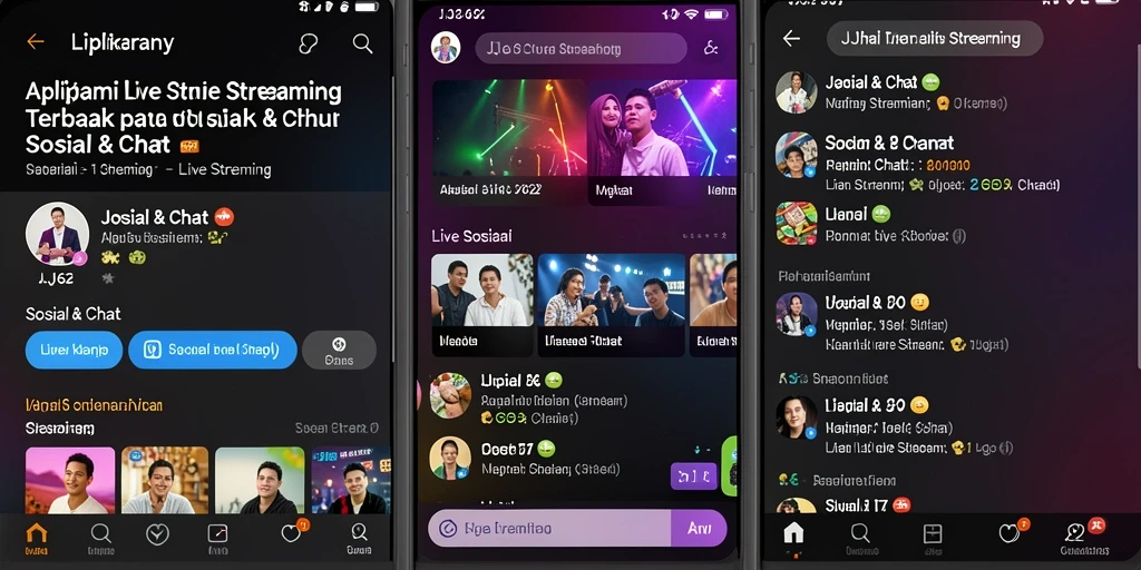 Tampilan antarmuka utama JJ62 saat sesi Live Streaming berlangsung.