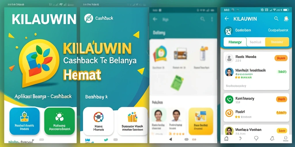 Tampilan antarmuka KILAUWIN dengan fitur cashback yang mudah diakses.