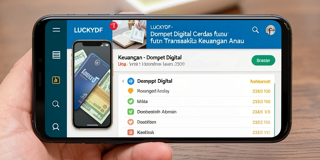 Antarmuka aplikasi LUCKYDF yang intuitif dan mudah digunakan.