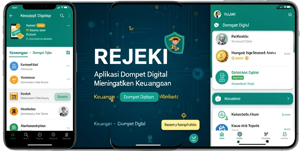 Tampilan antarmuka aplikasi REJEKI yang modern dan mudah dipahami.