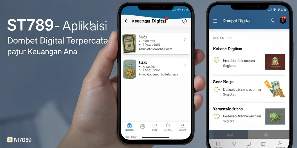 Antarmuka ST789 yang modern dan fungsional untuk Dompet Digital.